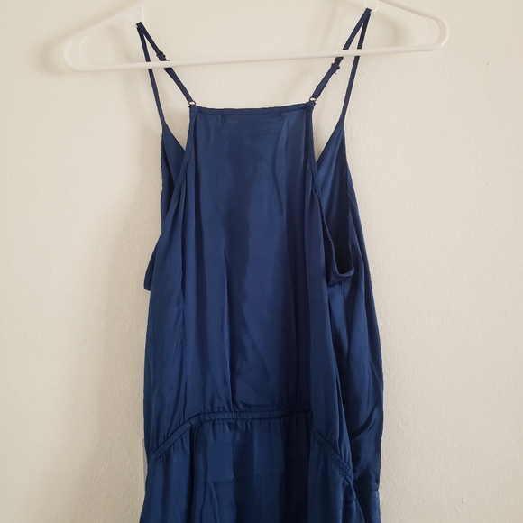 YOUNG FABULOUS & BROKE Dress Jameson Wrap Mini Dress in Jewel Blue Sky NWT - Picture 13 of 16